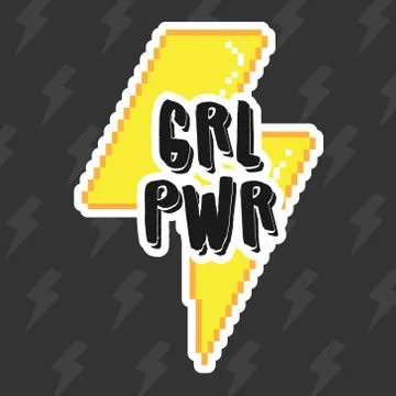 GRL PWR print Stock Illustration