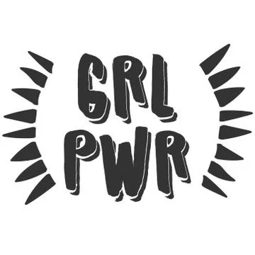 GRL PWR print Stock Illustration