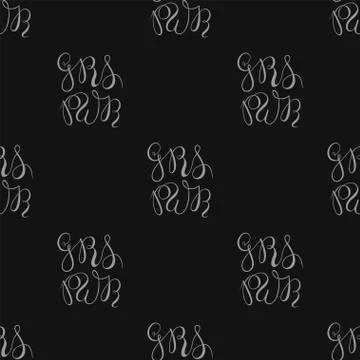 GRL PWR - Seamless pattern Illustrazione stock