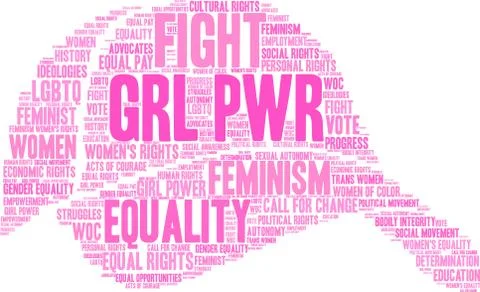 GRL PWR Word Cloud Stock-Illustration
