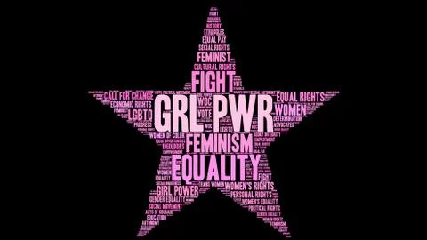 GRL PWR Word Cloud Stock Illustration
