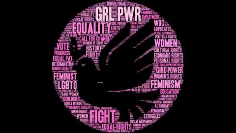 GRL PWR Word Cloud Stock-Illustration