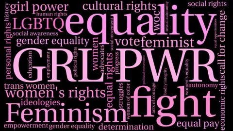GRL PWR Word Cloud Stock-Illustration