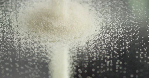 Groats grain falls on a mirror surface Video stock 199023252