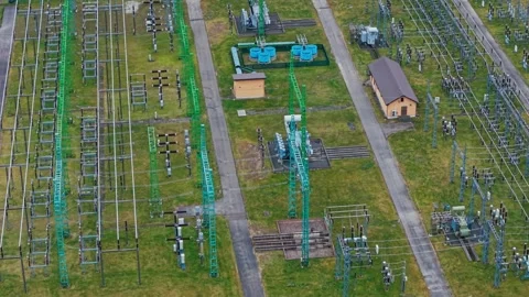 Grobiņa High Voltage Substation Supporting Latvia Energy Security Grid Stock Footage 340596522