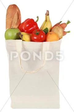 Groceries in a bag Stock Photos
