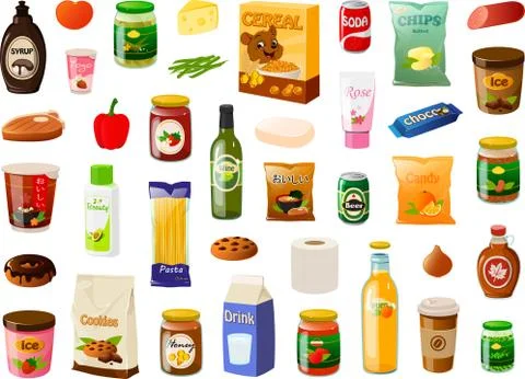 Groceries Stock Illustration