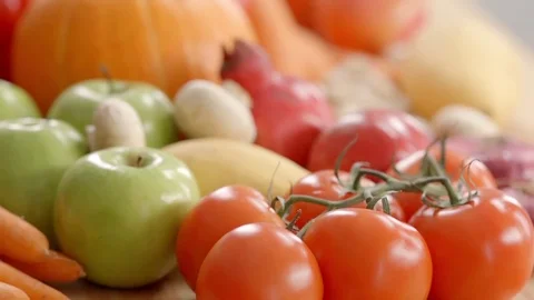 Groceries in slow motion Stock Footage 73390792
