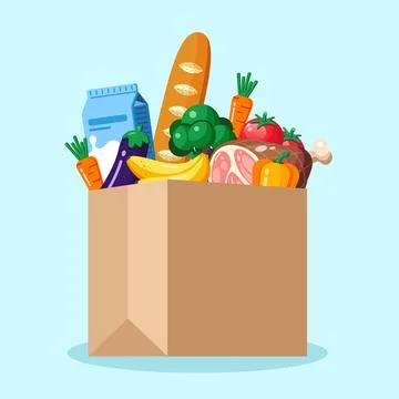 Grocery bag vector illustration Stock Illustration