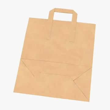 Grocery Bags With Handle Mockups 3D Model