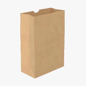 Grocery Bags Open Mockups Collection 3D Model