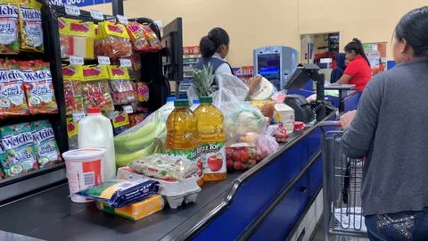 grocery store checkout counter