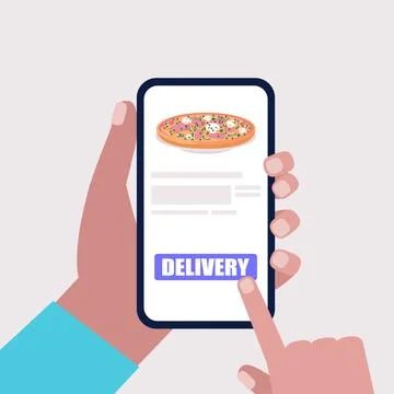 Grocery delivery concept Stock Illustration