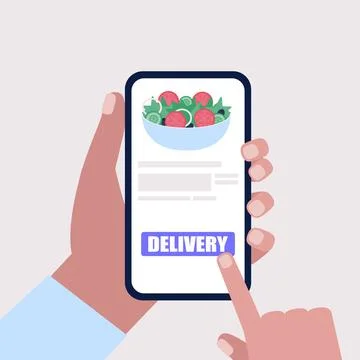 Grocery delivery concept Stock Illustration