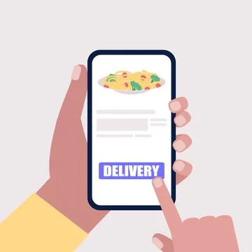 Grocery delivery concept Stock Illustration
