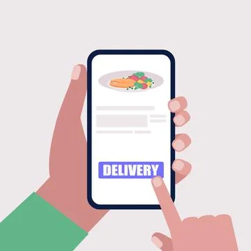 Grocery delivery concept Stock Illustration