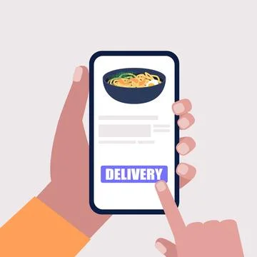 Grocery delivery concept Stock Illustration