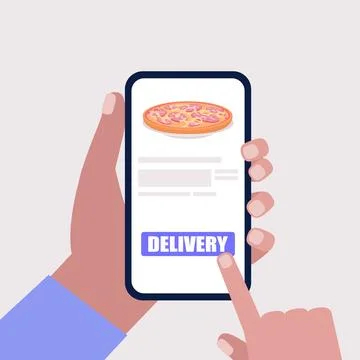 Grocery delivery concept Stock Illustration