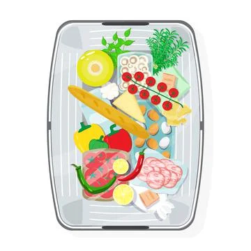 Grocery food vector Illustrazione stock
