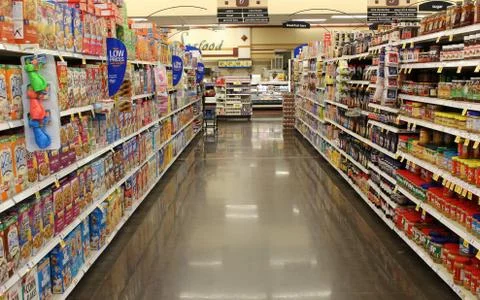 Grocery Isle Stock Photos