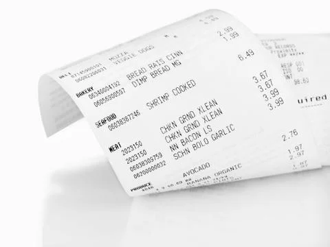Grocery Receipt Stock Photos