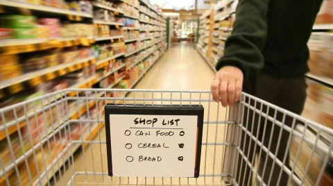 Grocery Shopping Stock Footage 721676