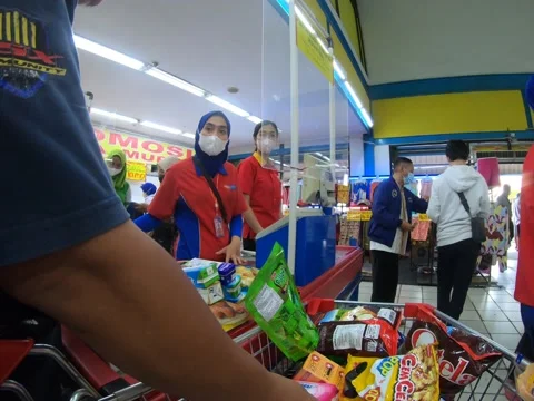 Grocery Shopping Timelapse Video stock 235593085