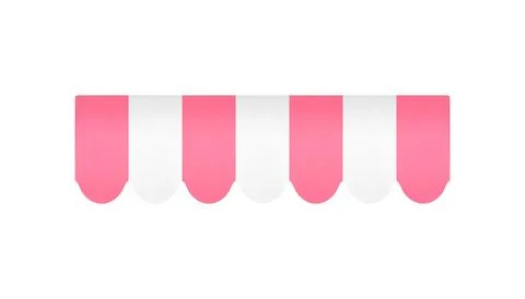 Grocery showcase striped window canopy awning canvas tent sun shade protect.. Ilustración de archivo