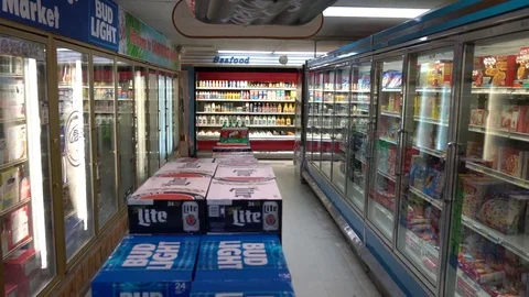 Grocery Store Aisle Stock Footage 79212273