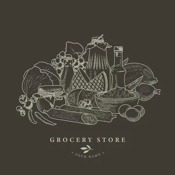 Grocery store concept Stock Illustration