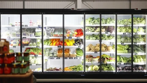 A grocery store with a large selection of fresh produce Stock Footage 301517655