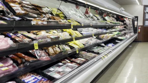 Grocery Store Meat Stock Footage 178728971
