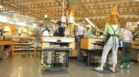 Grocery Store Time Lapse Effect Stock Footage 11134378