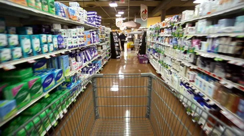 Grocery time lapse Stock Footage