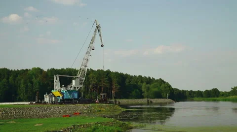 Grodno, Belarus - September 2, 2015: Hydrostation Stock Footage 59589003