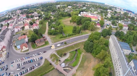 Grodno, Belarus - September 4, 2015: City aerial view, Grodno Stock Footage 59555370