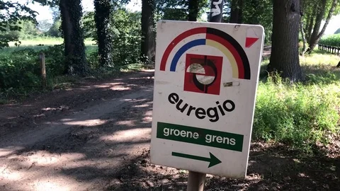 Groene grens border between Germany and The Netherlands Stock-Footage 113408259