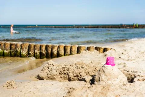 Groins at baltic sea Stock Photos