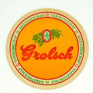 Grolsch beer coaster Stock Photos