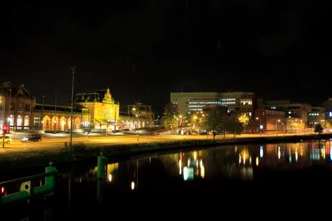 Groningen at night Stock Photos