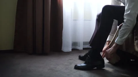 The groom adjusts the suit Stock Footage 163567155