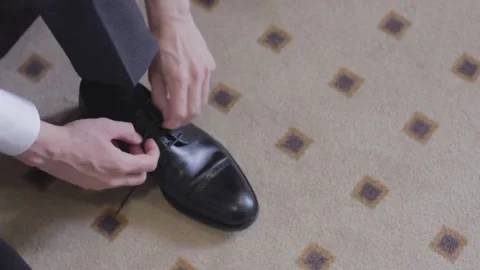 The groom adjusts the suit Stock Footage 163567824