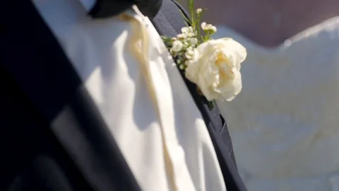Groom and bride close up. Wedding day. Stock Footage 101300702