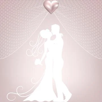 Groom and bride Stock Illustration