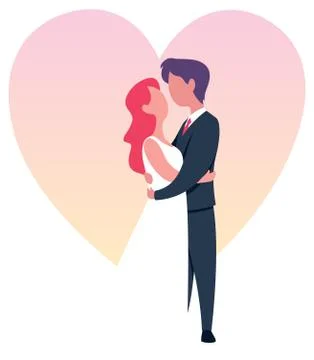 Groom and Bride 库存插图