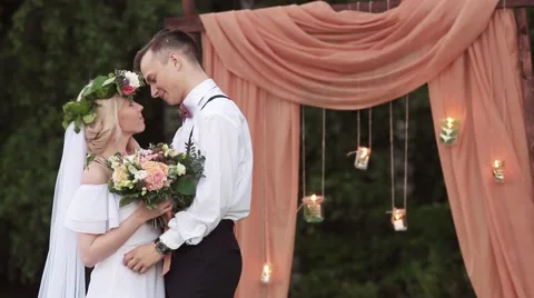 Groom and bride in love Stock Footage 66443111