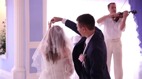 Groom bride circling the dance Stock Footage 68543095