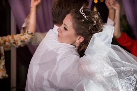 Groom bride dance Fotos Stock