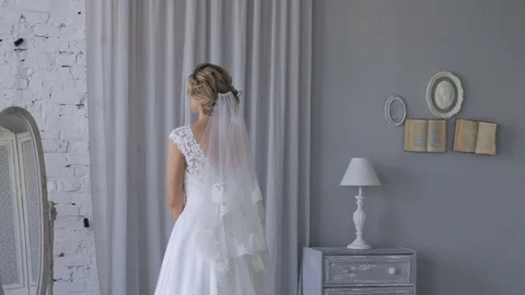 Groom coming to the bride Stock Footage 73289832