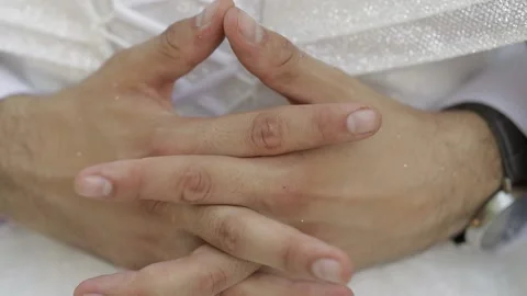 The groom embraces the bride, close-up Video stock 160826250